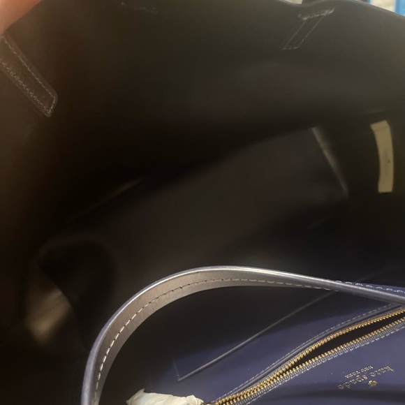 Blue polka dot Kate Spade purse - Picture 4 of 4